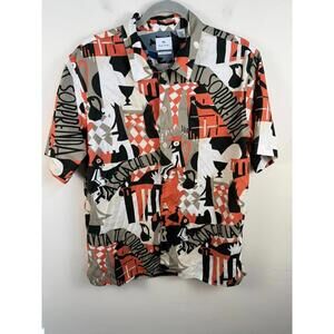 Paul Smith Red and Black Graphic Button Down Shirt